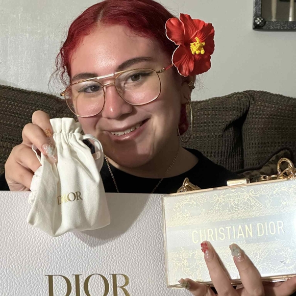 Christian Dior Paper Shopping Bag Transformed UPCYCLEd Novelty Clutch - Picture 7 of 7